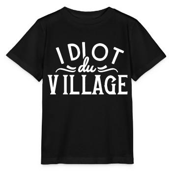 Idiot du village - T-shirt bio MINI CREATOR Stanley/Stella Enfant - noir - Devant - Mikhail (115cm)