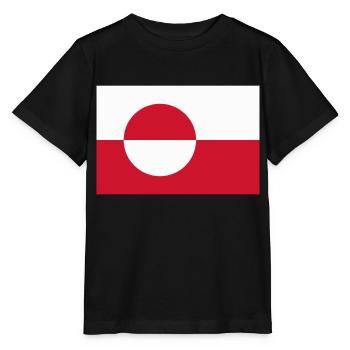 Groenland flag / Drapeau Groenland - T-shirt bio MINI CREATOR Stanley/Stella Enfant - noir - Devant - Mikhail (115cm)