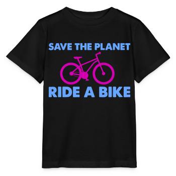 faire du vélo - T-shirt bio MINI CREATOR Stanley/Stella Enfant - noir - Devant - Mikhail (115cm)