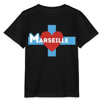 Ich liebe Marseille - Stanley/Stella Kinder T-Shirt MINI CREATOR  - Schwarz - Vorne - Mikhail (115cm)