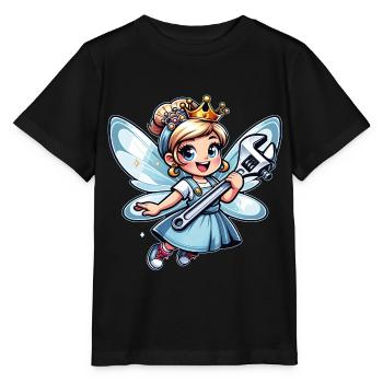 Vergiss Fee und Prinzessin - ich bin Ingenieurin - Stanley/Stella Kinder T-Shirt MINI CREATOR  - Schwarz - Vorne - Mikhail (115cm)