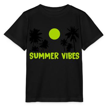 summer vibes - Stanley/Stella Kinder T-Shirt MINI CREATOR  - Schwarz - Vorne - Mikhail (115cm)