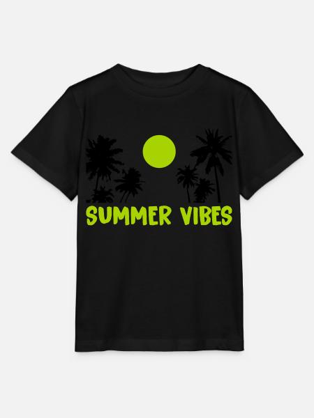 summer vibes - Stanley/Stella Kinder T-Shirt MINI CREATOR - Schwarz
