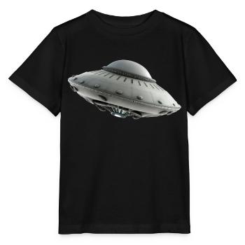 Ufo Alien science fiction - Stanley/Stella Kinder T-Shirt MINI CREATOR  - Schwarz - Vorne - Mikhail (115cm)