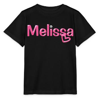 Melissa Name Balloon Font - Stanley/Stella MINI CREATOR Kids’ T-Shirt - black - Front - Mikhail (115cm)