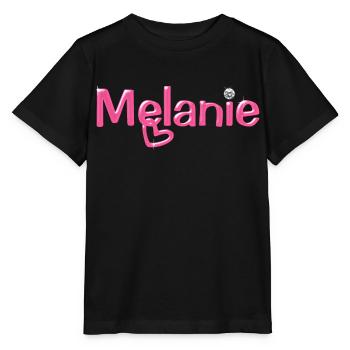 Melanie Name Balloon Font - Stanley/Stella MINI CREATOR Kids’ T-Shirt - black - Front - Mikhail (115cm)
