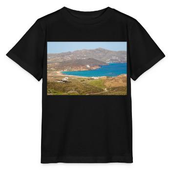 Paralia Ftelias Beach Mykonos Island South Aegean - Stanley/Stella MINI CREATOR Kids’ T-Shirt - black - Front - Mikhail (115cm)