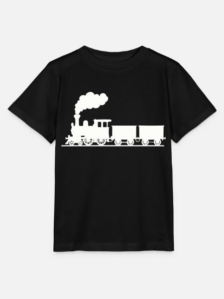 Dampflokomotive - Stanley/Stella Kinder T-Shirt MINI CREATOR  - Schwarz