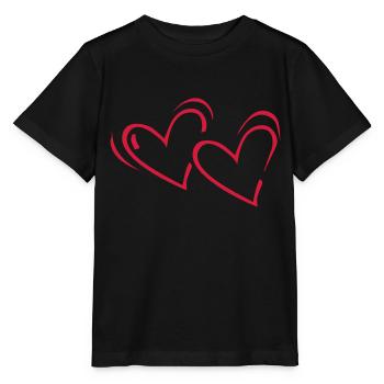Coeur, coeurs, coeur - T-shirt bio MINI CREATOR Stanley/Stella Enfant - noir - Devant - Mikhail (115cm)