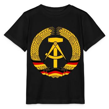 GDR Coat of Arms - Stanley/Stella MINI CREATOR Kids’ T-Shirt - black - Front - Mikhail (115cm)