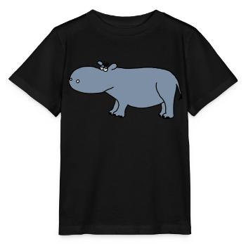 Nilpferd - Stanley/Stella Kinder T-Shirt MINI CREATOR  - Schwarz - Vorne - Mikhail (115cm)