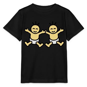 Twin Babys - Stanley/Stella Kinder T-Shirt MINI CREATOR  - Schwarz - Vorne - Mikhail (115cm)