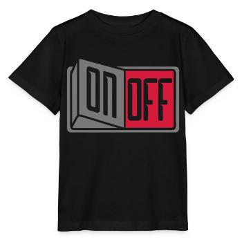 button off on switch button turn off - Stanley/Stella MINI CREATOR Kids’ T-Shirt - black - Front - Mikhail (115cm)