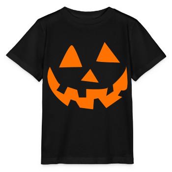 Citrouille d'Halloween brillante - T-shirt bio MINI CREATOR Stanley/Stella Enfant - noir - Devant - Mikhail (115cm)