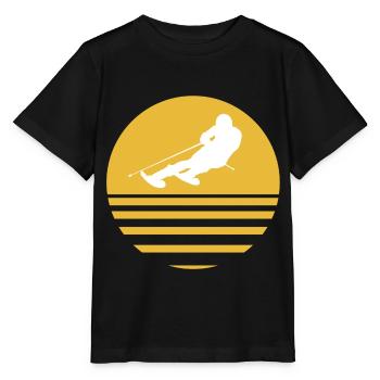 Ski Skiurlaub Gold - Stanley/Stella Kinder T-Shirt MINI CREATOR  - Schwarz - Vorne - Mikhail (115cm)