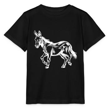 Donkey, Donkey, Muli Lover Shirt Gift - Stanley/Stella MINI CREATOR Kids’ T-Shirt - black - Front - Mikhail (115cm)