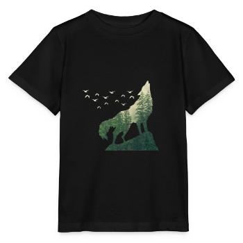 Protection de l'environnement Protection du climat Wolf Forest Nature Rescue - T-shirt bio MINI CREATOR Stanley/Stella Enfant - noir - Devant - Mikhail (115cm)