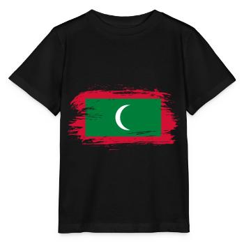 Malediven Flagge - Stanley/Stella Kinder T-Shirt MINI CREATOR  - Schwarz - Vorne - Mikhail (115cm)