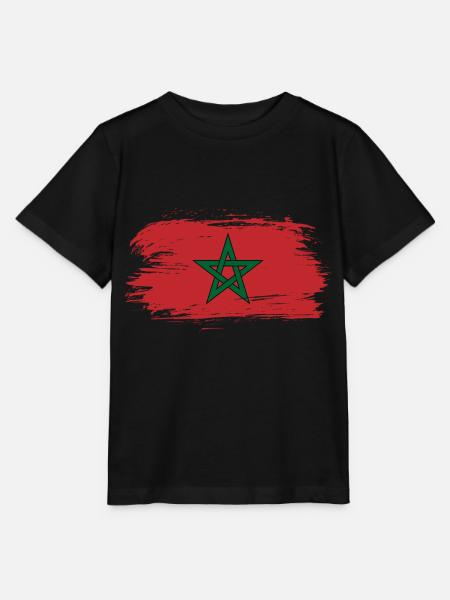 Vlag van Marokko - Stanley/Stella Kinder-T-shirt MINI CREATOR  - zwart