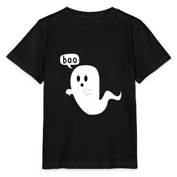 Costume d'Halloween Boo Ghost Thumbs Down drôle - T-shirt bio MINI CREATOR Stanley/Stella Enfant - noir - Devant - Mikhail (115cm)