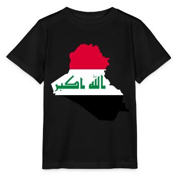 Iraq Flag Map Gift Idea - Stanley/Stella MINI CREATOR Kids’ T-Shirt - black - Front - Mikhail (115cm)