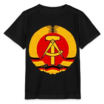 Logo DDR Armoirs Ährenkranz Marteau et faucille - T-shirt bio MINI CREATOR Stanley/Stella Enfant - noir - Devant - Mikhail (115cm)