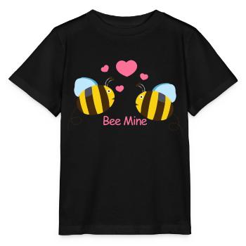 Bee mine. Bee my Valentine - Stanley/Stella MINI CREATOR Kids’ T-Shirt - black - Front - Mikhail (115cm)
