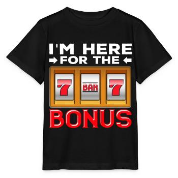 Spielautomat Glücksspiel Lustiger Casino Fan - Stanley/Stella Kinder T-Shirt MINI CREATOR  - Schwarz - Vorne - Mikhail (115cm)