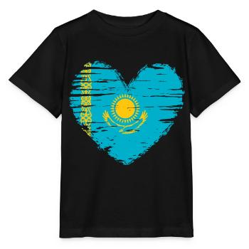 Kazakhstan drapeau drapeau du Kazakhstan - T-shirt bio MINI CREATOR Stanley/Stella Enfant - noir - Devant - Mikhail (115cm)