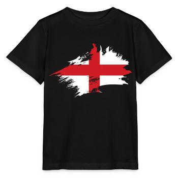 Drapeau Angleterre Drapeau anglais Anglais Anglais - T-shirt bio MINI CREATOR Stanley/Stella Enfant - noir - Devant - Mikhail (115cm)