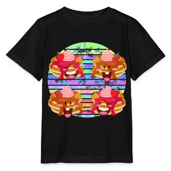 pancake fruit sauce party - Stanley/Stella MINI CREATOR Kids’ T-Shirt - black - Front - Mikhail (115cm)