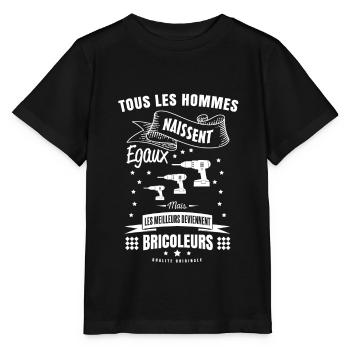 MEILLEUR BRICOLEUR - T-shirt bio MINI CREATOR Stanley/Stella Enfant - noir - Devant - Mikhail (115cm)