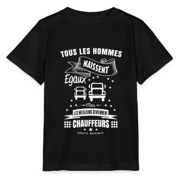 MEILLEUR CHAUFFEUR - T-shirt bio MINI CREATOR Stanley/Stella Enfant - noir - Devant - Mikhail (115cm)