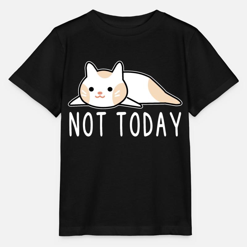 Katze Not today Humor Geschenk - Stanley/Stella Kinder T-Shirt MINI CREATOR  - Schwarz