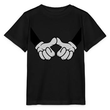 Daumen berühren Begrüßung Freunde - Stanley/Stella Kinder T-Shirt MINI CREATOR  - Schwarz - Vorne - Mikhail (115cm)