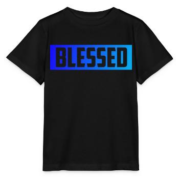 Gesegnet glücklich und zufrieden! - Stanley/Stella Kinder T-Shirt MINI CREATOR  - Schwarz - Vorne - Mikhail (115cm)