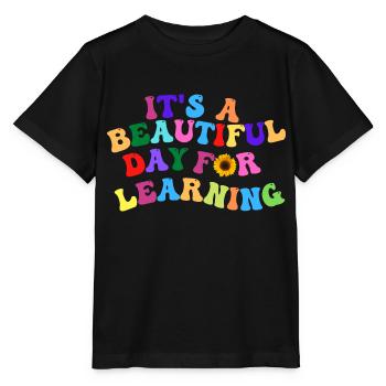 Es ist ein schöner Tag zum Lernen - Stanley/Stella Kinder T-Shirt MINI CREATOR  - Schwarz - Vorne - Mikhail (115cm)