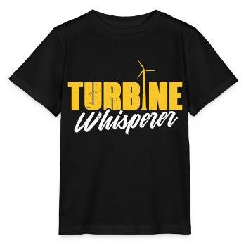 Wind Turbine – Global Warming Wind Generator - Stanley/Stella Kinder T-Shirt MINI CREATOR  - Schwarz - Vorne - Mikhail (115cm)