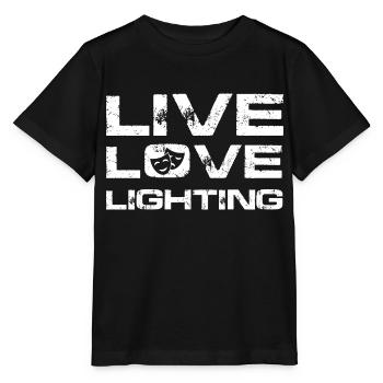 live love lighting Design pour un amateur de théâtre - T-shirt bio MINI CREATOR Stanley/Stella Enfant - noir - Devant - Mikhail (115cm)