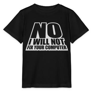 Ne pas réparer votre ordinateur - T-shirt bio MINI CREATOR Stanley/Stella Enfant - noir - Devant - Mikhail (115cm)