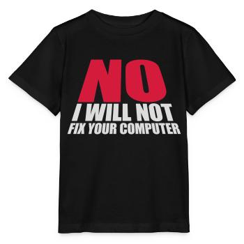 Ne pas réparer votre ordinateur - T-shirt bio MINI CREATOR Stanley/Stella Enfant - noir - Devant - Mikhail (115cm)
