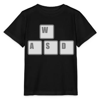 Computer WASD Tastatur Tasten - Stanley/Stella Kinder T-Shirt MINI CREATOR  - Schwarz - Vorne - Mikhail (115cm)