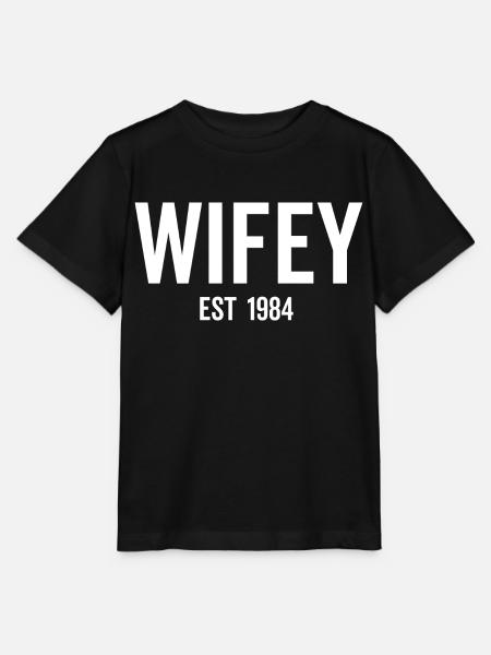 Wifey Est 1984 - Stanley/Stella Kinder T-Shirt MINI CREATOR - Schwarz