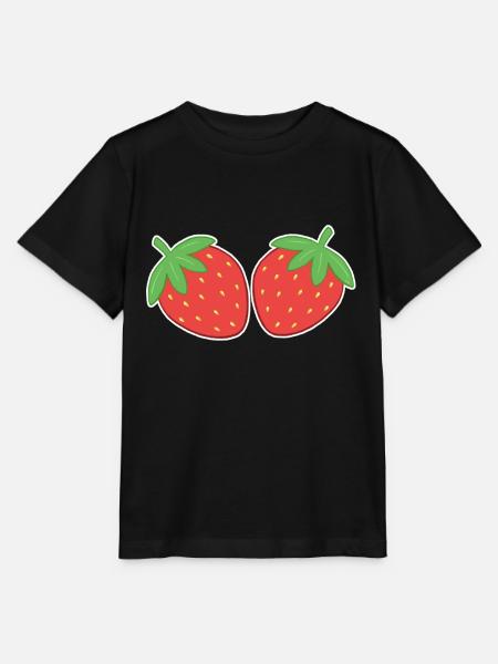 Erdbeeren - Stanley/Stella Kinder T-Shirt MINI CREATOR  - Schwarz