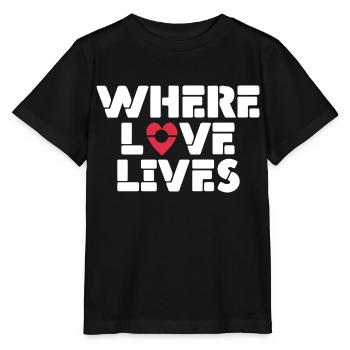 Where Love Lives - Stanley/Stella MINI CREATOR Kids’ T-Shirt - black - Front - Mikhail (115cm)