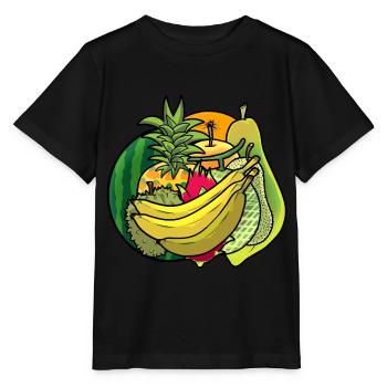 Vitamines d’été Fruits Fruits Rafraîchissement Régime - T-shirt bio MINI CREATOR Stanley/Stella Enfant - noir - Devant - Mikhail (115cm)