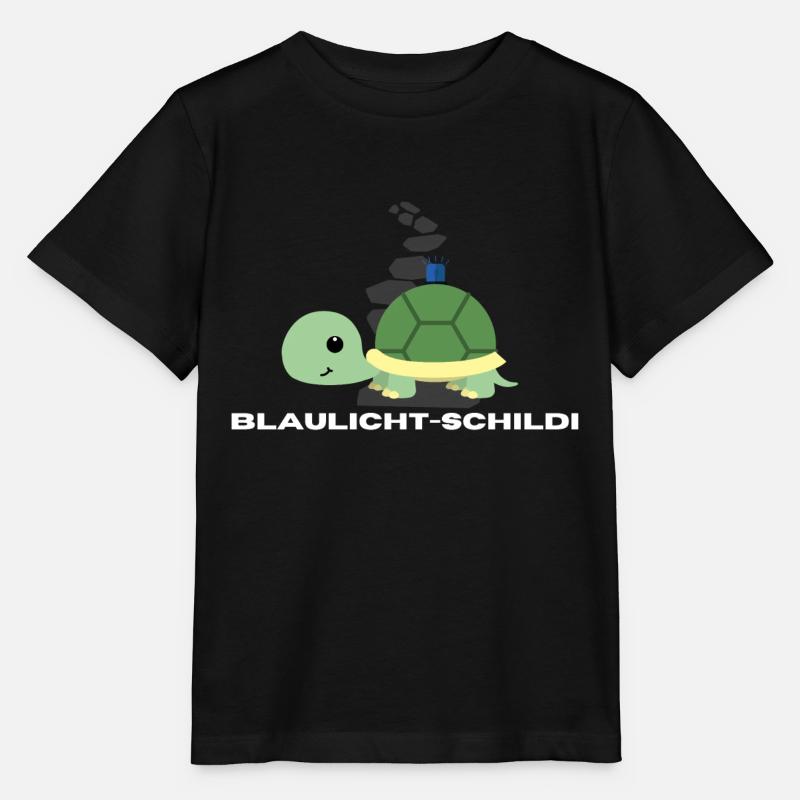 Blaulicht-Schildi mit Weg | Geschenk, Geschenkidee - Stanley/Stella Kinder T-Shirt MINI CREATOR  - Schwarz