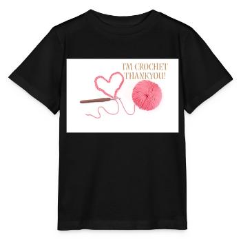 Crochet Thankyou - Stanley/Stella MINI CREATOR Kids’ T-Shirt - black - Front - Mikhail (115cm)