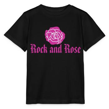 Rock and Rose - pink - Stanley/Stella MINI CREATOR Kids’ T-Shirt - black - Front - Mikhail (115cm)