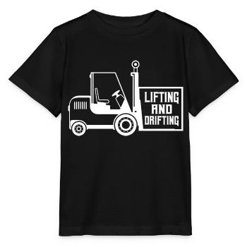 Lifting And Drifting Forklift Forklifter Operator - Stanley/Stella MINI CREATOR Kids’ T-Shirt - black - Front - Mikhail (115cm)